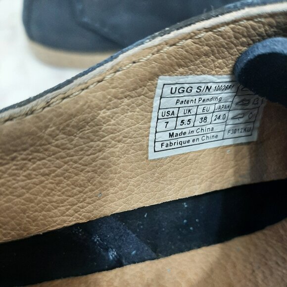 UGG Azin Moc Espadrille Suede Shoes Blue Size US 7 - Picture 4 of 7